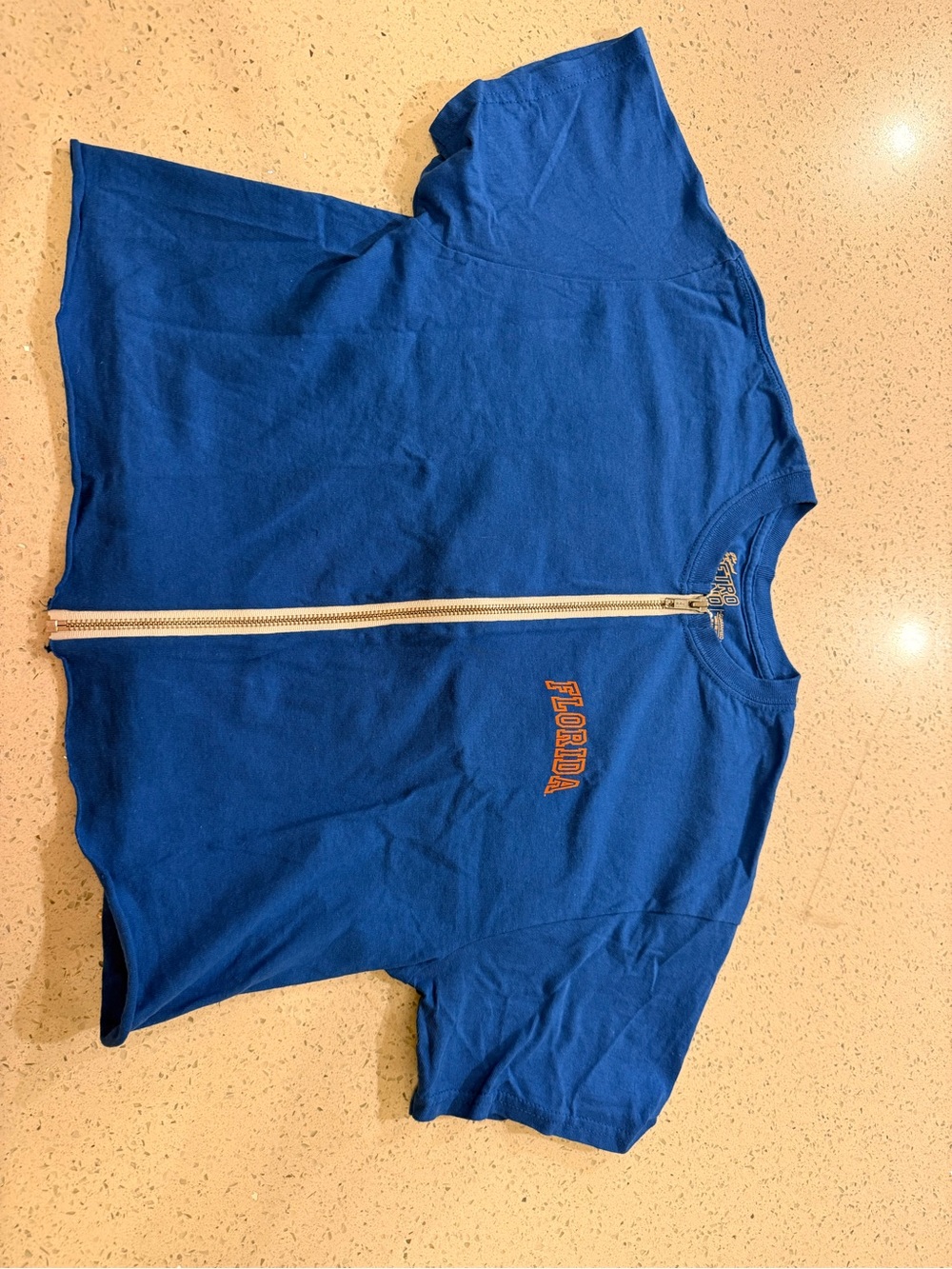 University of Florida Blue Gators Zip-Front Tee